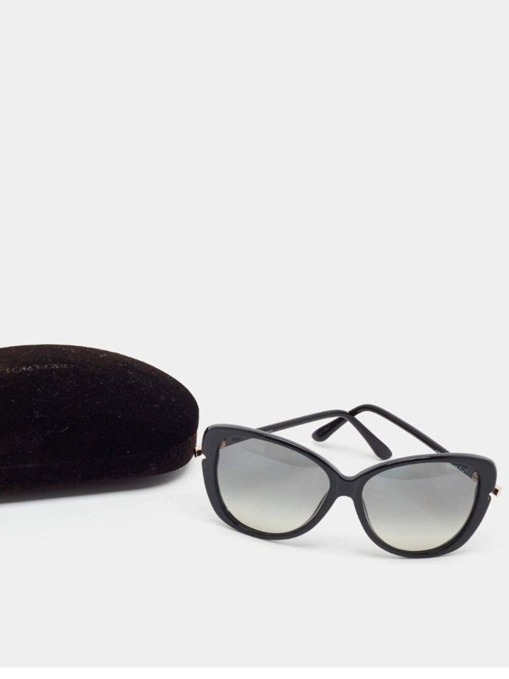 Tom Ford Black Gradient TF324 Linda Butterfly Sunglasses